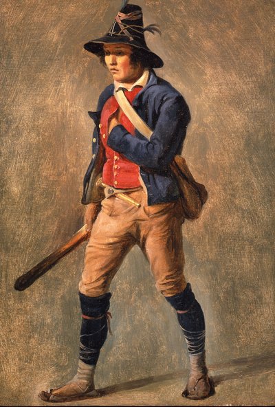 Uno de un par de estudios italianos, 1820 de Achille Etna Michallon